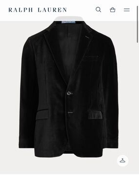 Polo Ralph Lauren Black vintage Velvet Jacket Blazer